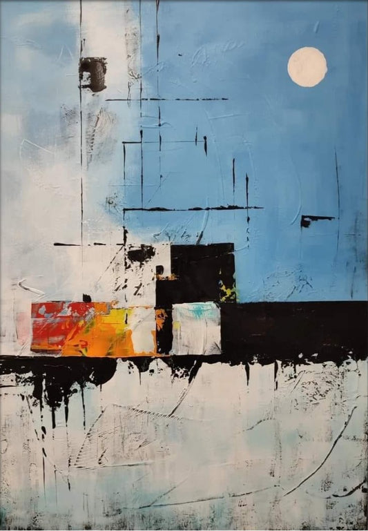 A Bluer Kind of White 70x100cm/27.5”x39.4”