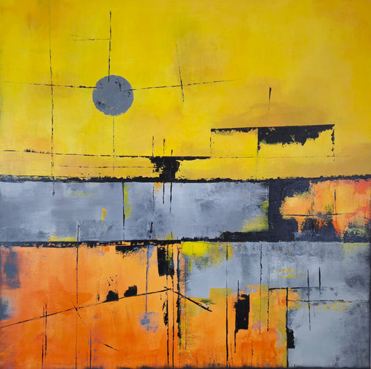 Staring at the Sun 100x100cm/39.4”x39.4”