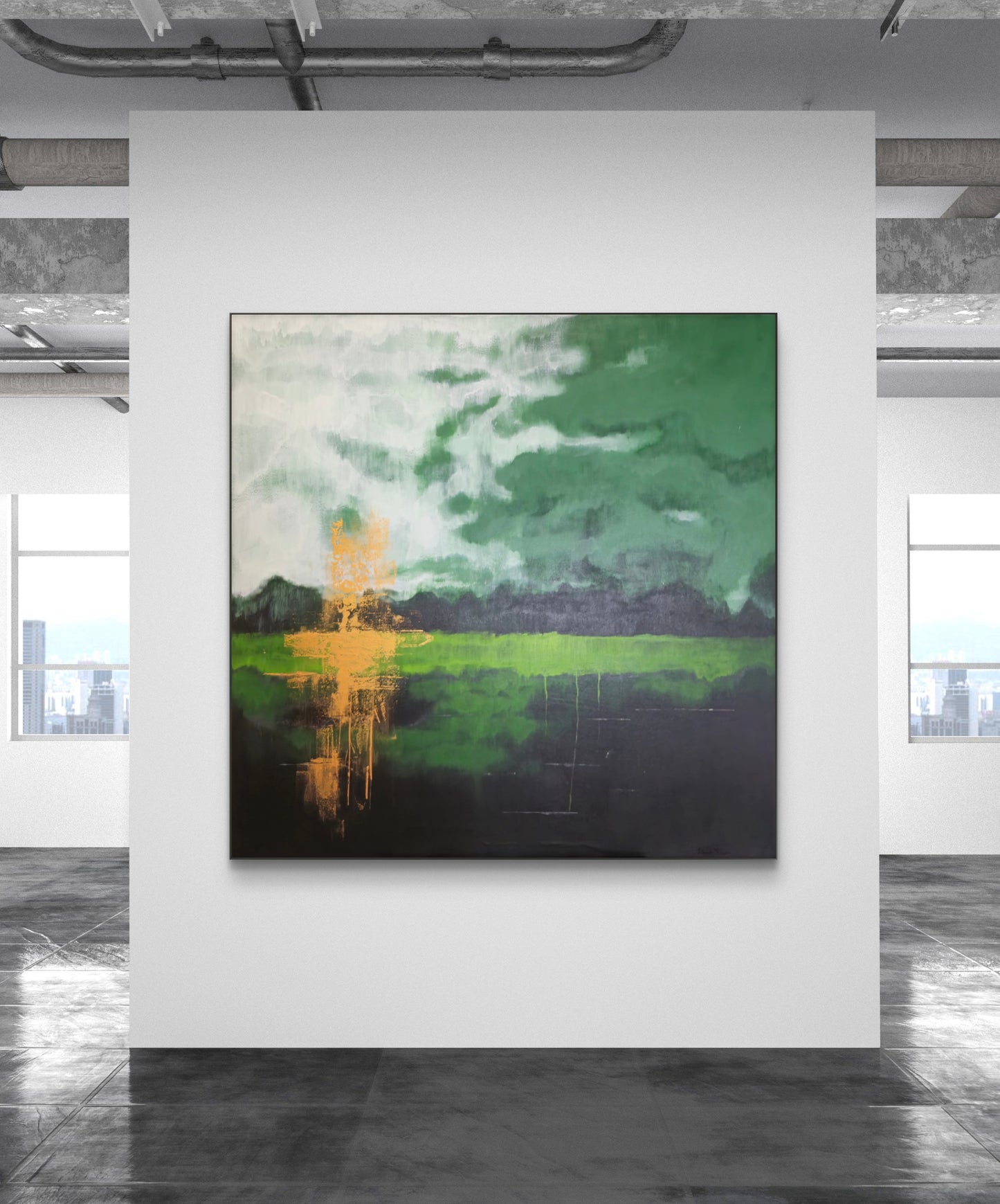 Diane, 11:30 AM, February 24th 100x100cm/39.4”x39.4”