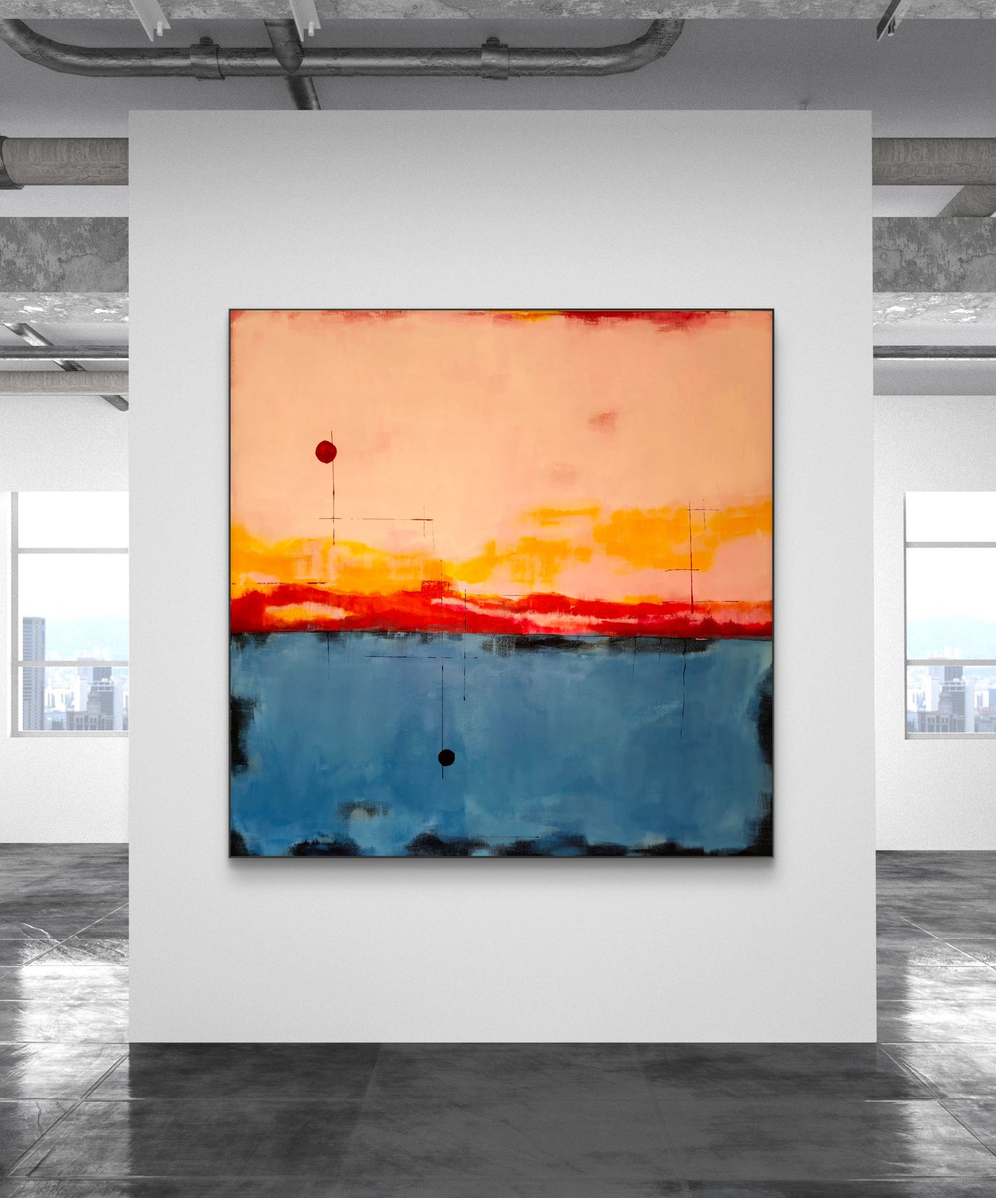 On the Brink of Emptiness 100x100cm/39.4”x39.4”