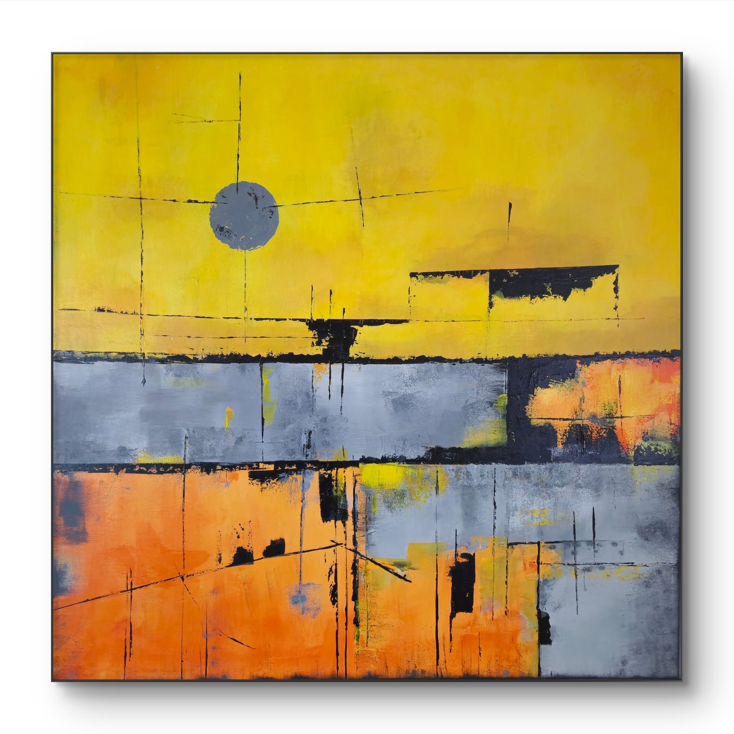 Staring at the Sun 100x100cm/39.4”x39.4”