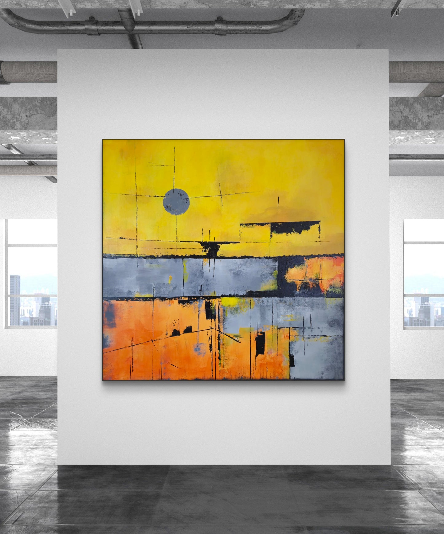 Staring at the Sun 100x100cm/39.4”x39.4”