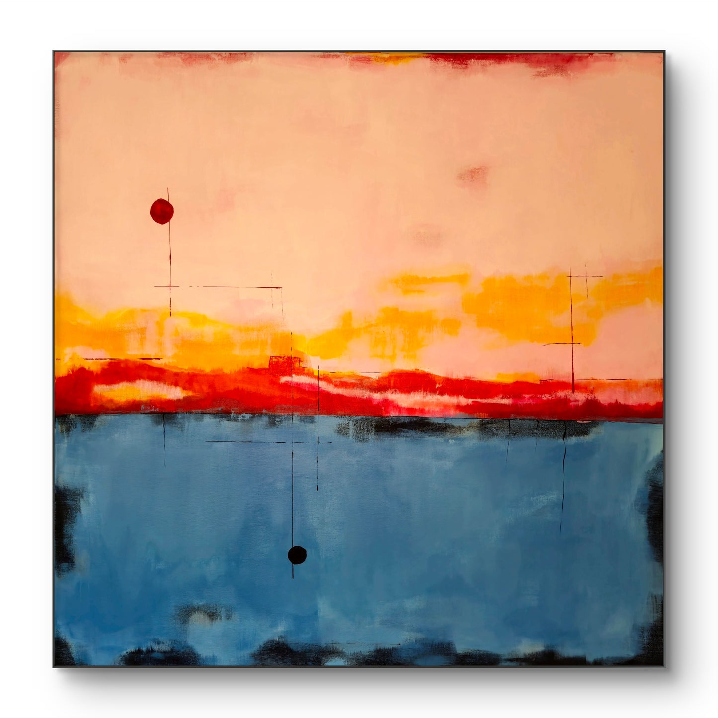 On the Brink of Emptiness 100x100cm/39.4”x39.4”