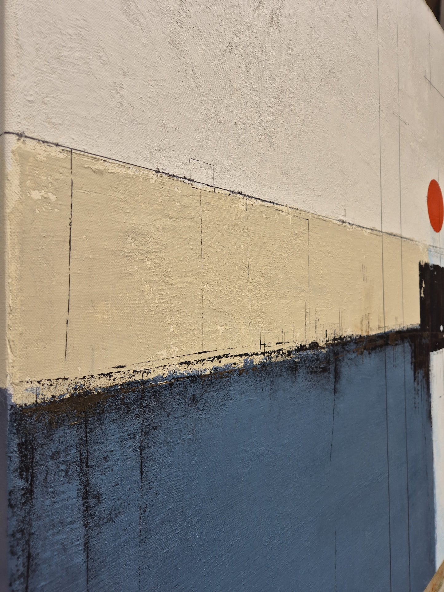 In the shade of willow tree 100x100cm/39.4”x39.4”