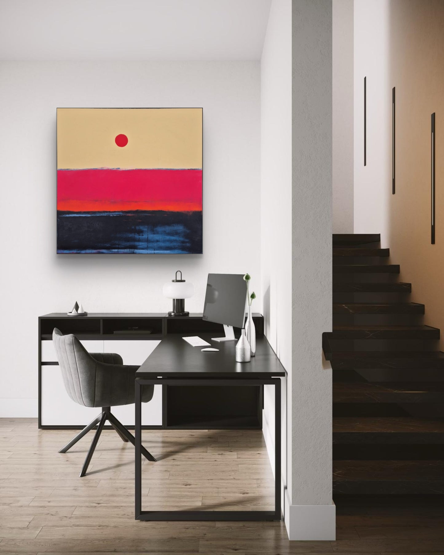 Down by the Water 90x90cm/35.4”x35.4”