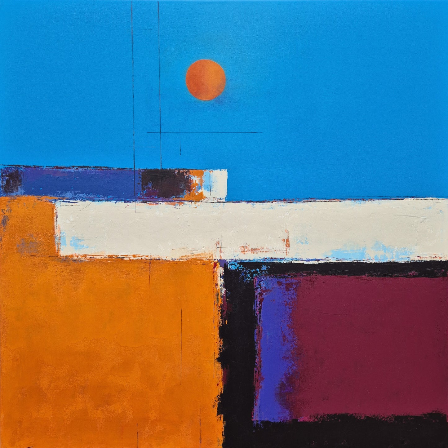 We shine like a burning star 100x100cm/39.4”x39.4”