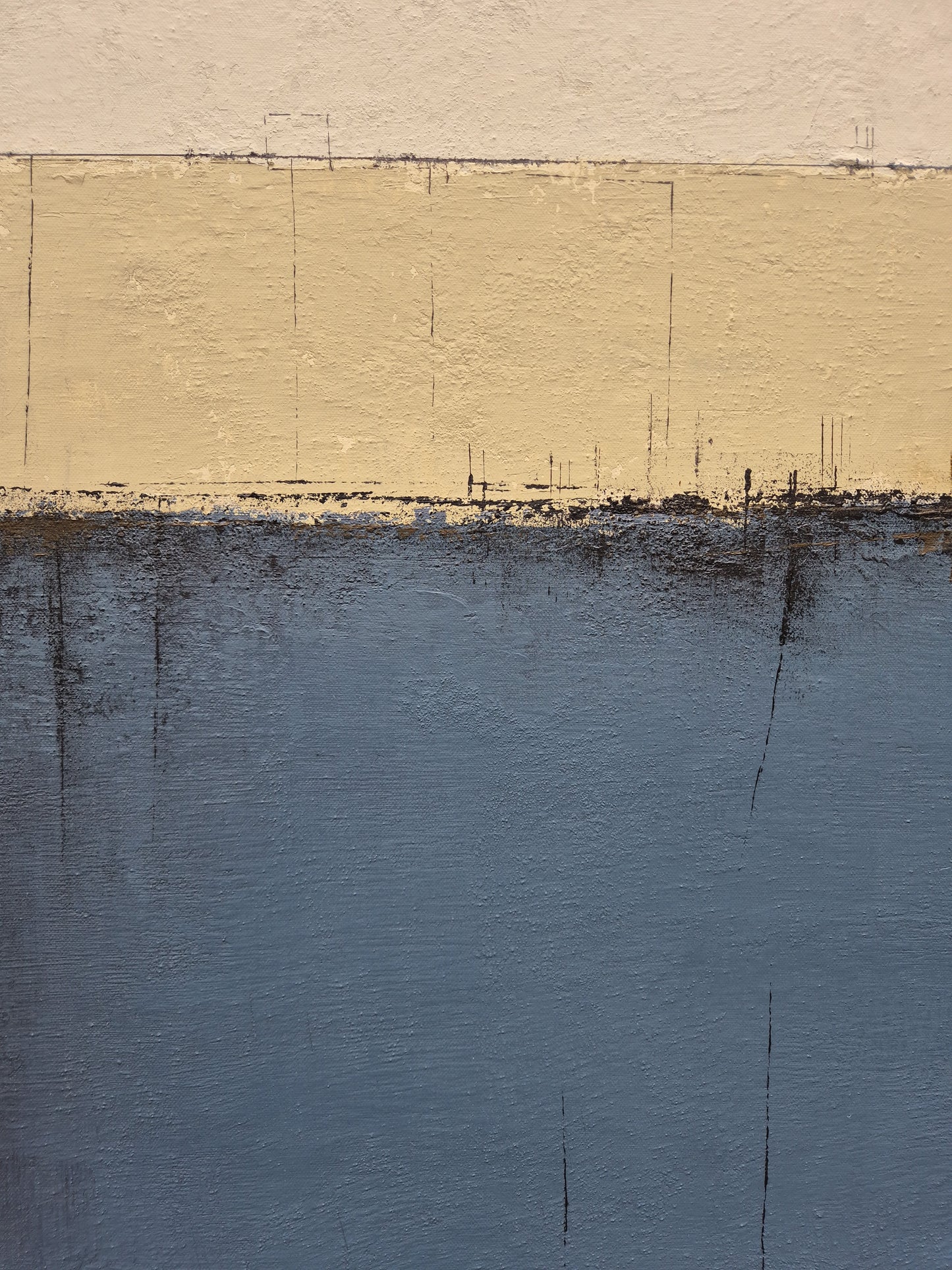 In the shade of willow tree 100x100cm/39.4”x39.4”