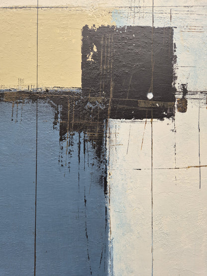 In the shade of willow tree 100x100cm/39.4”x39.4”